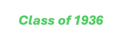 Class of 1936